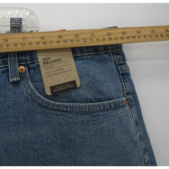 Levis 550 Jeans 46X29 Relaxed Tapered Red Tab Denim Stretch Pants NEW - Picture 4 of 14